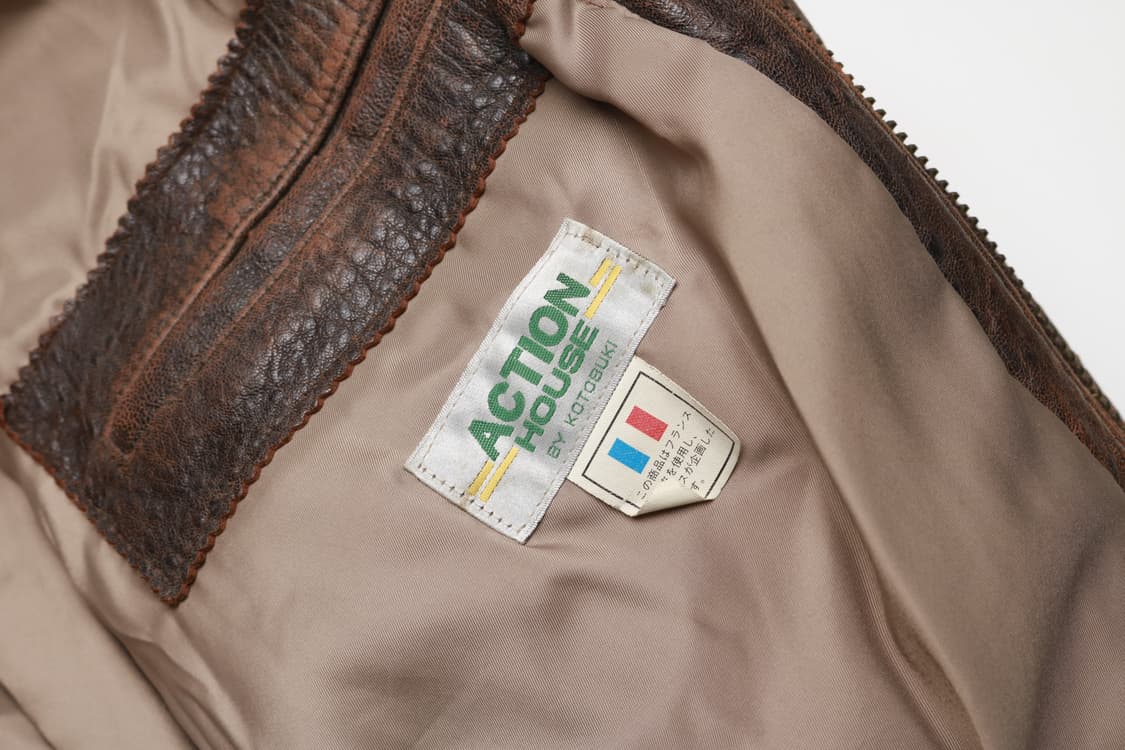 [S] 빈티지 리얼 레더 바이커 자켓 상품이미지5