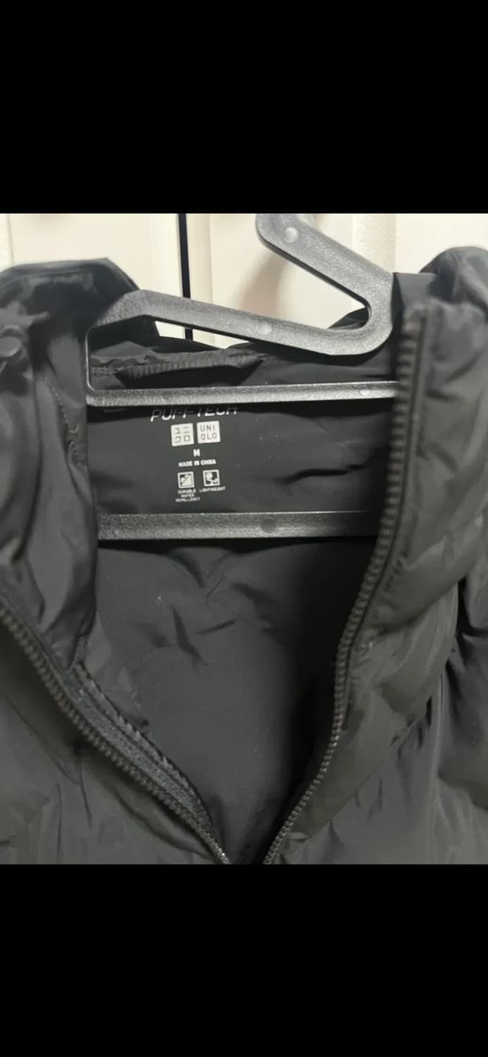 유니클로 퍼프테크 경량 퀄팅 패딩 블랙 M 상품이미지3