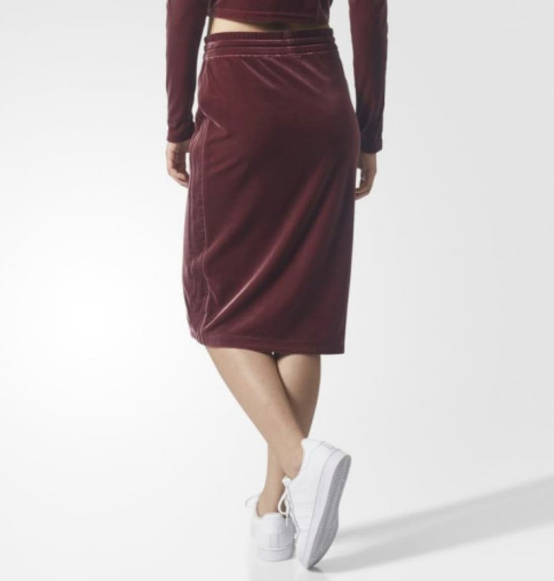 아디다스 벨벳 크롭티 스커트 투피스세트 85 상품이미지8