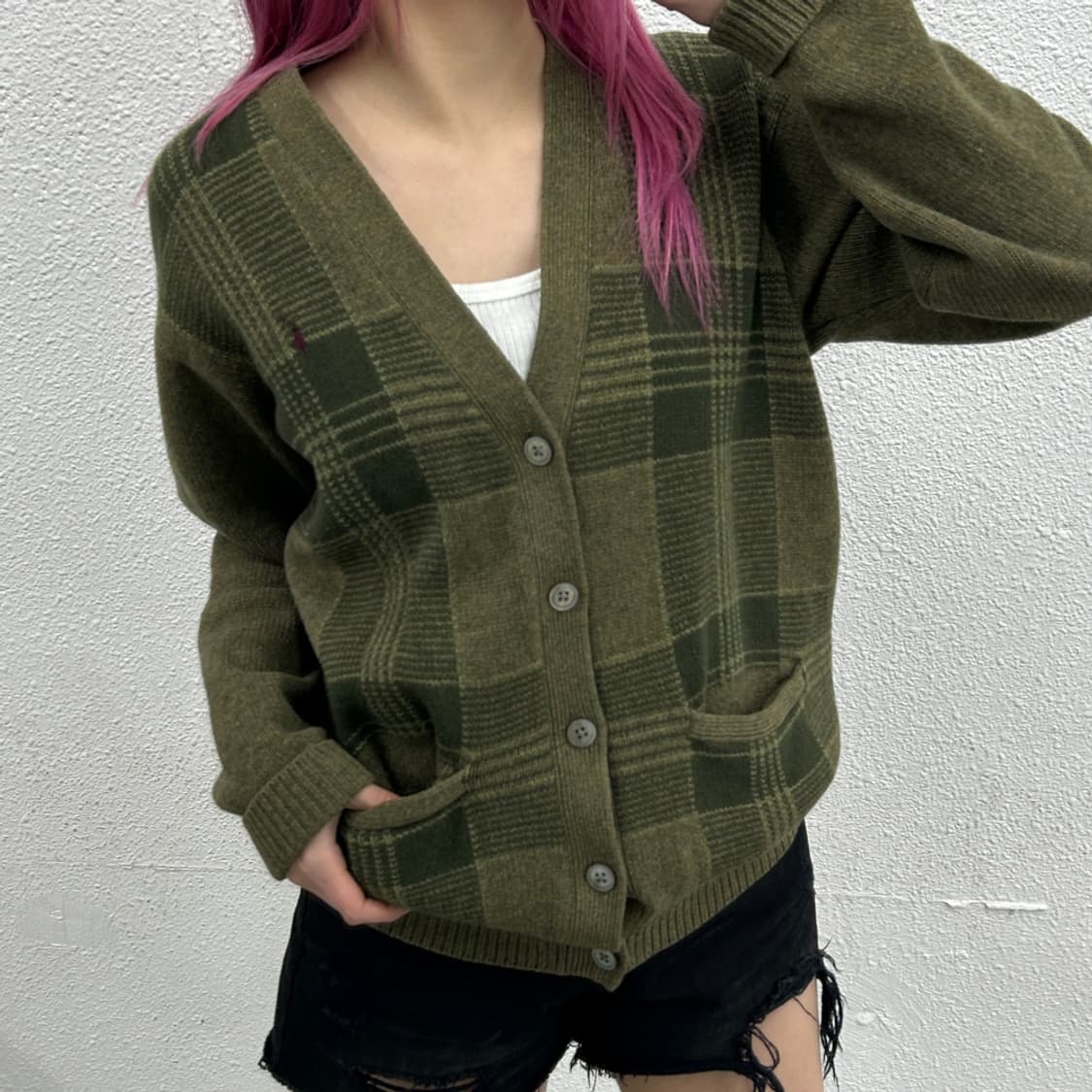 폴로 랄프로렌 딥카키 체크 가디건 100 상품이미지1