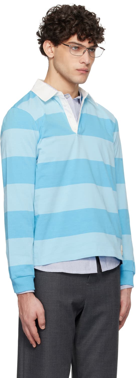 [XS,S,M]팔로마울 Susu 스트라이프 폴로 티셔츠/블루 상품이미지2