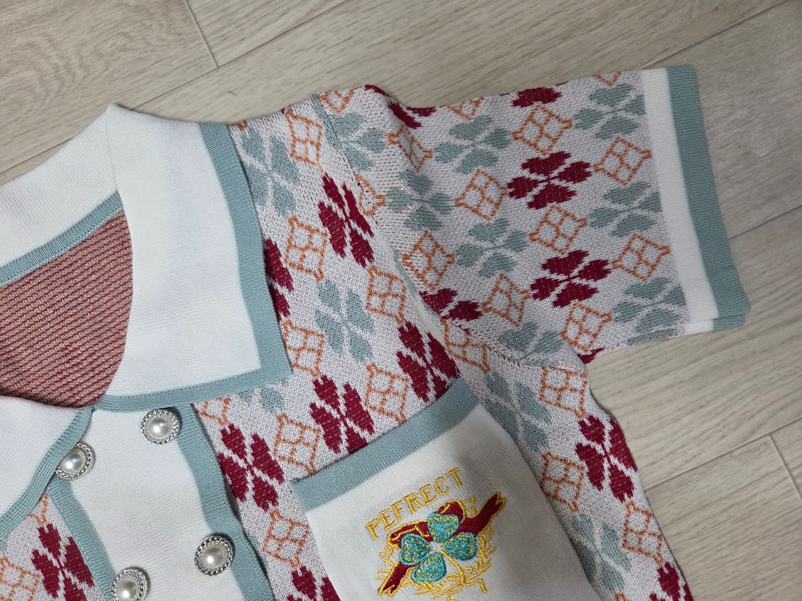 새상품 여성~55 PEFRECT 니트 반팔, 치마 셋업, 세트 상품이미지5