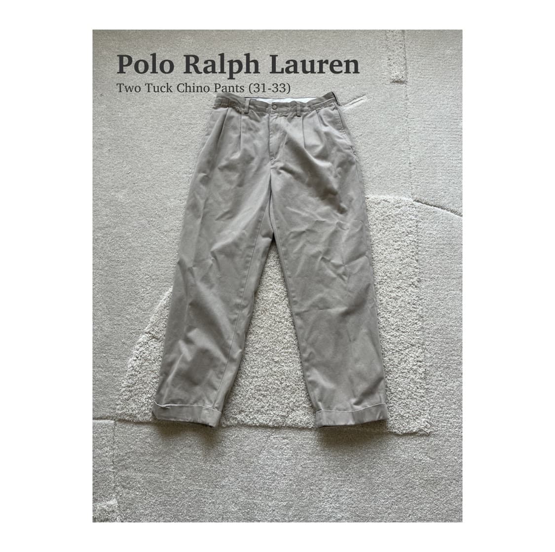 폴로 랄프로렌 Two Tuck Chino Pants (31-33) 상품이미지1