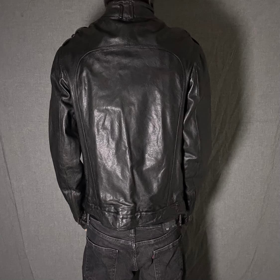 lamb skin pocket leather jacket 상품이미지5