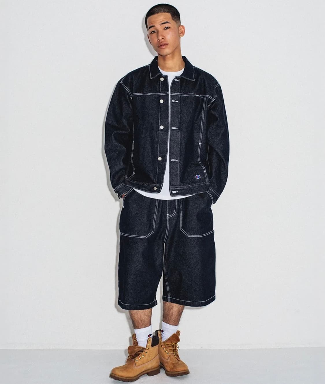 챔피온 x 워캔더스 DENIM TRUCKER JACKET XL 새상품 상품이미지3