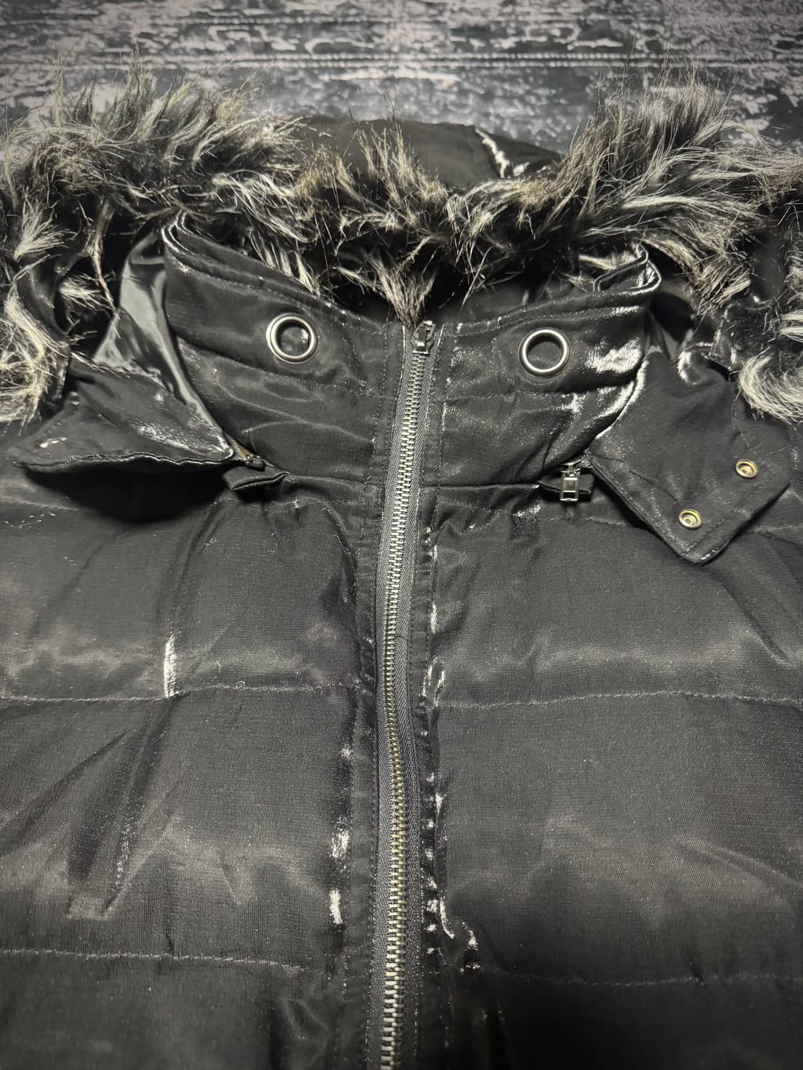 MIDAS Down Jacket Double Zip Glossy Blac 상품이미지2