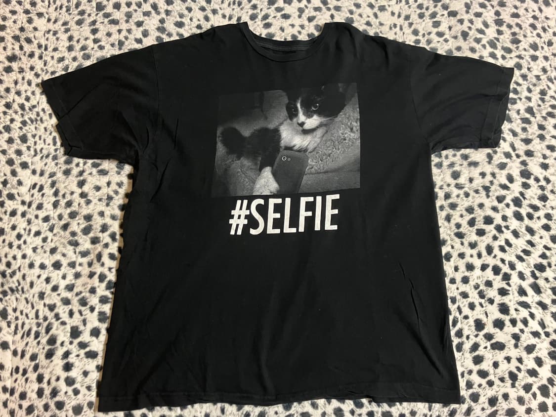 멕시코산 Black Matter 캣 고양이 티셔츠 XL 구제 빈티지 상품이미지2