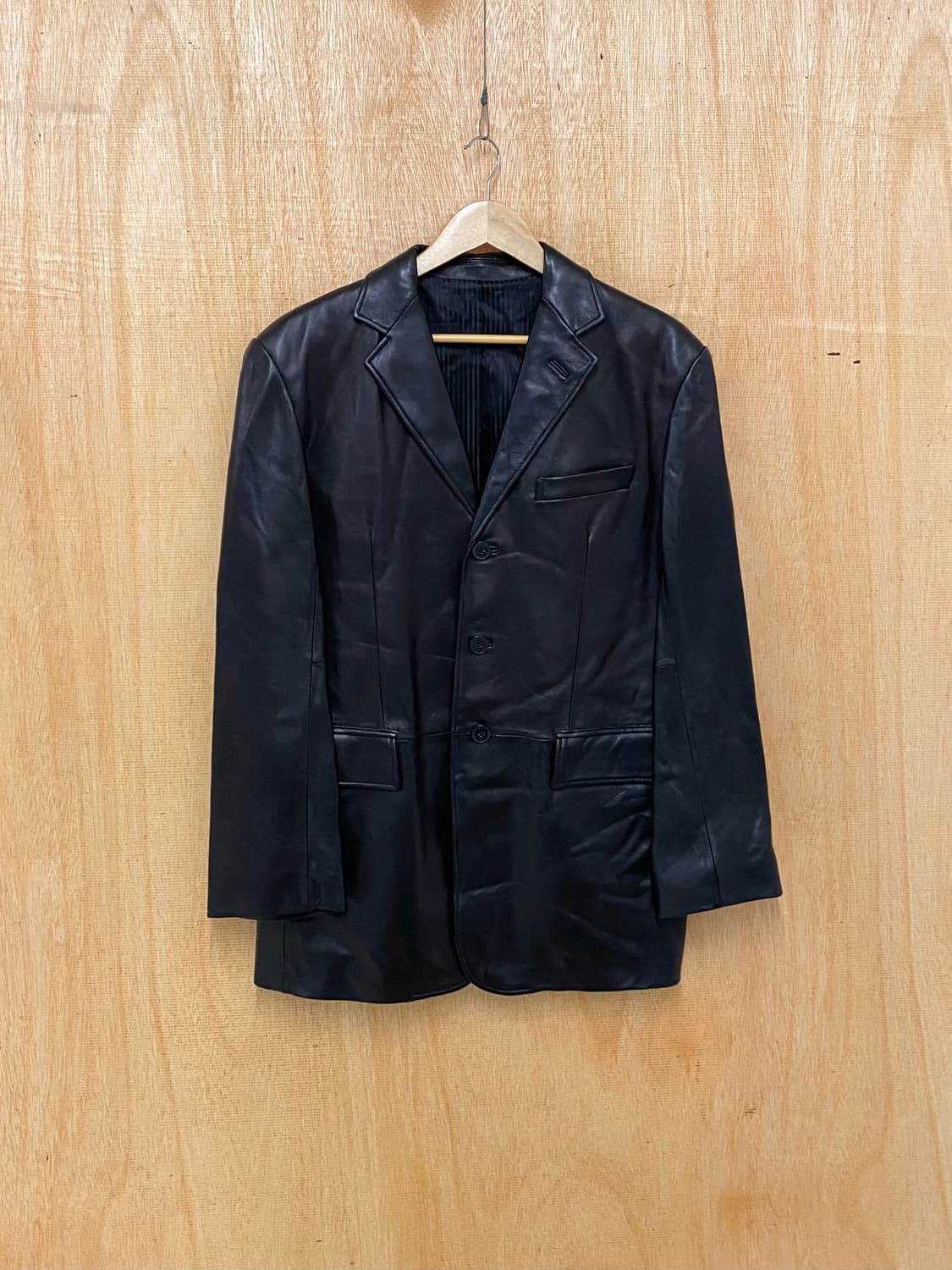 VTG leather blazer jacket 빈티지 레더 블레이저 자켓 상품이미지3
