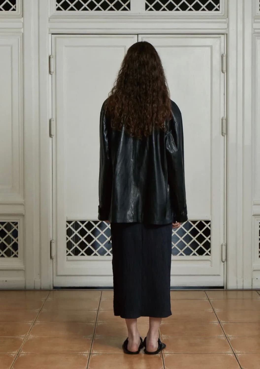 베르소 레더 자켓 하프 상품이미지3