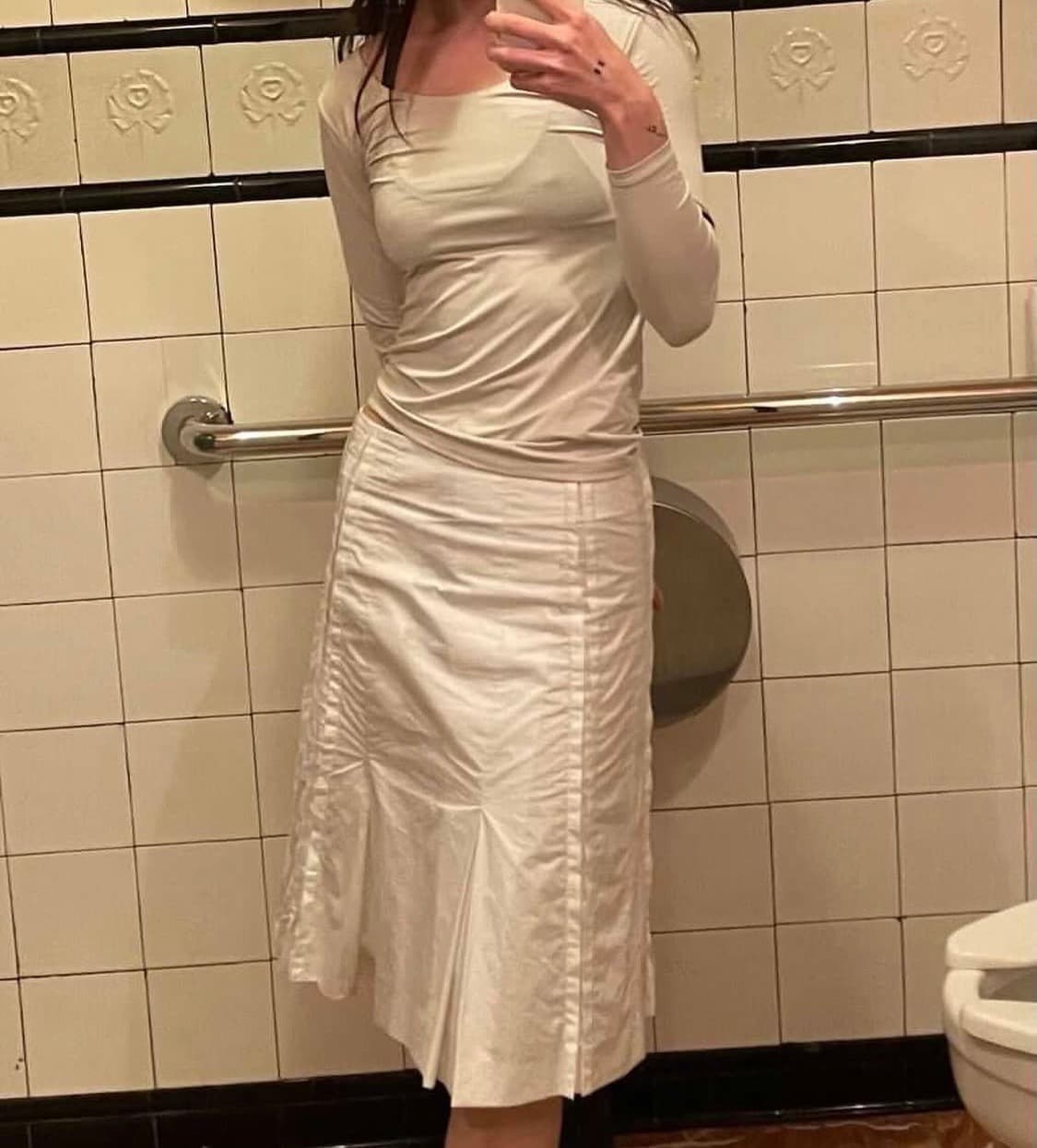 Cosmoss white skirt 상품이미지1