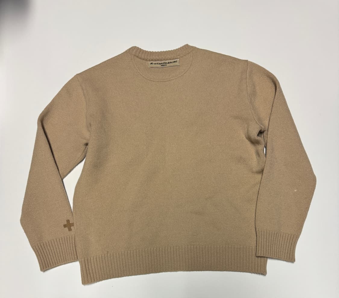 여성 까스텔바작 골프 꽃 자수 라나 울 니트 상품이미지2