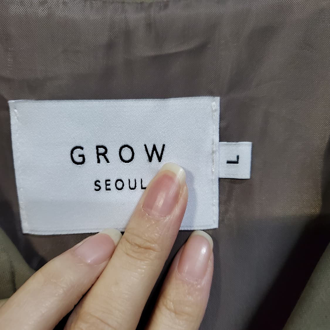 GROW 서울 카키색 봄버 자켓  상품이미지3
