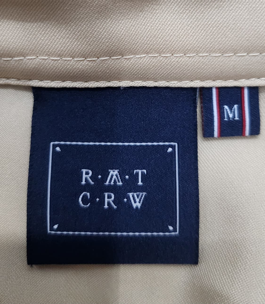 로맨틱크라운 라운드 파이핑 셔츠 베이지 M (크게나옴) 상품이미지6