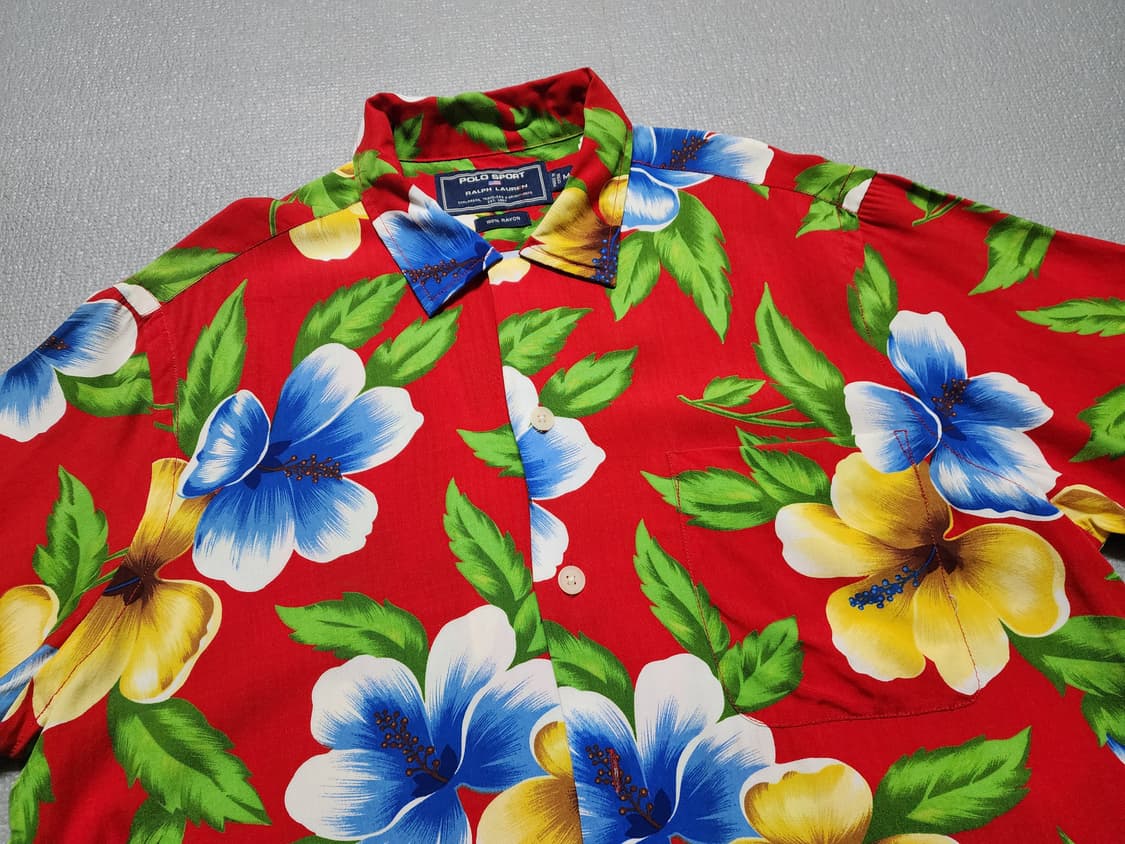 80s~90s 미사용 폴로 스포츠 랄프 로렌 알로하 셔츠 상품이미지2