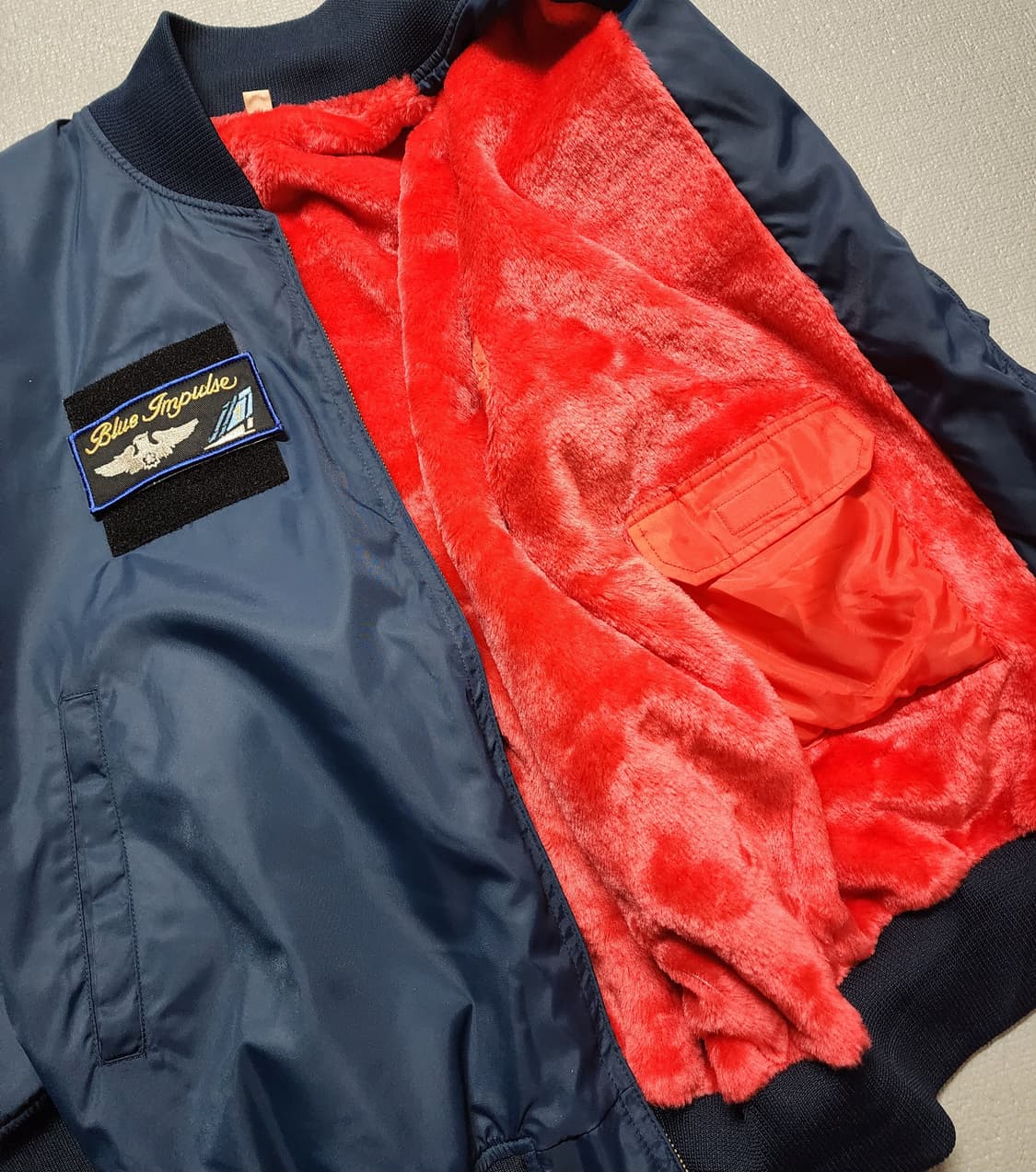 일본 항공ㅈㅏ위대 블루 임펄스 MA-1 플라이트 항공자켓 상품이미지6