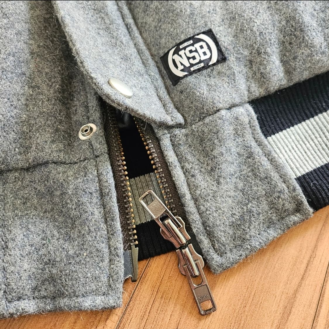 NSB 새서울소년단 울 소가죽 바시티 야구점퍼 바이크자켓 상품이미지9