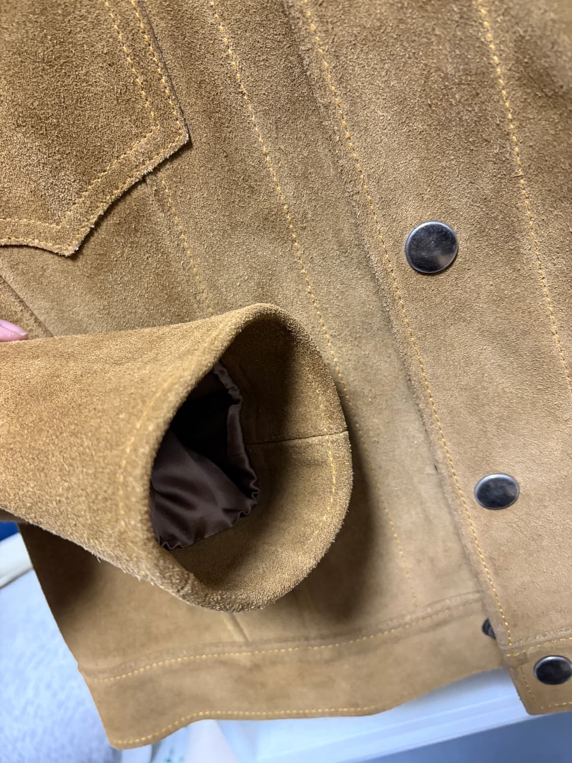 산드로 스웨이드 트러커 가죽 자켓 상품이미지4