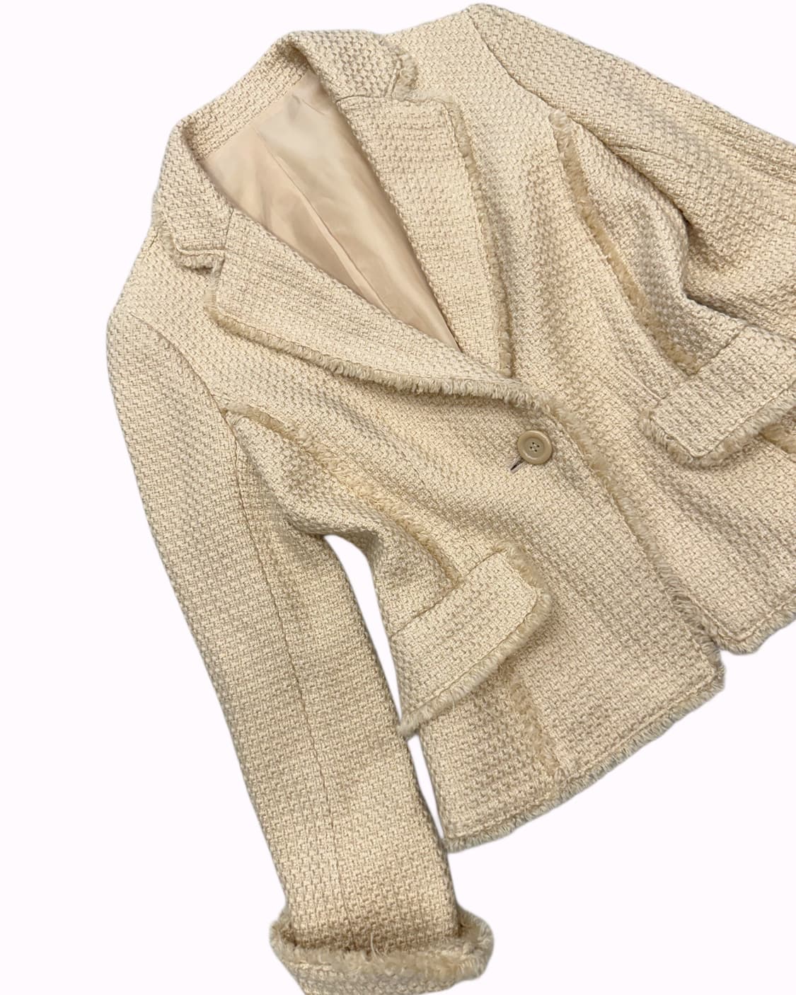 bold wool tweed beige blazer 상품이미지3