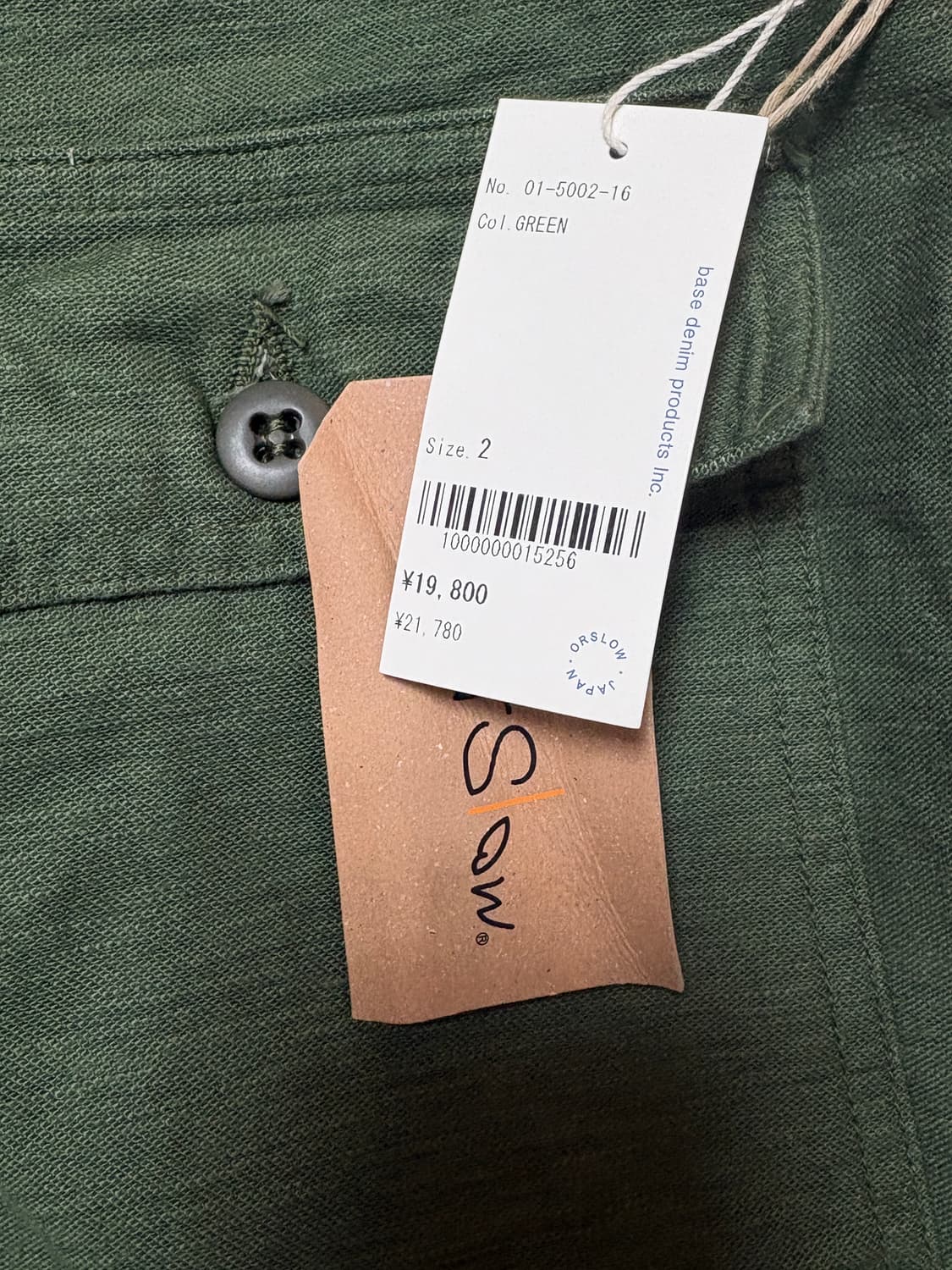 오어슬로우 퍼티그 오리지널 핏 사이즈2 (새상품) 상품이미지2