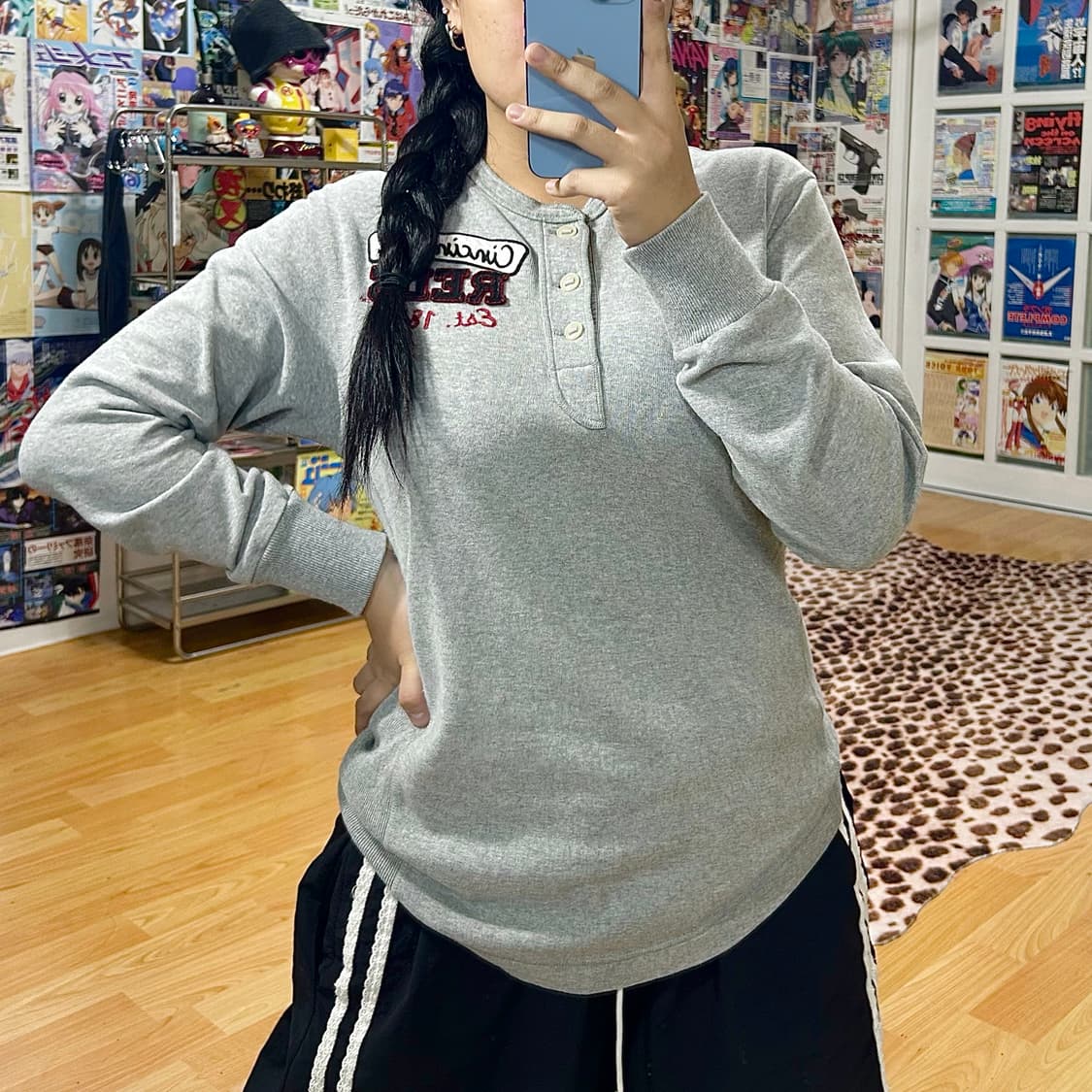 00'S MLB X 유니클로 재팬 신시내티 헨리넥 롱슬리브 상품이미지1