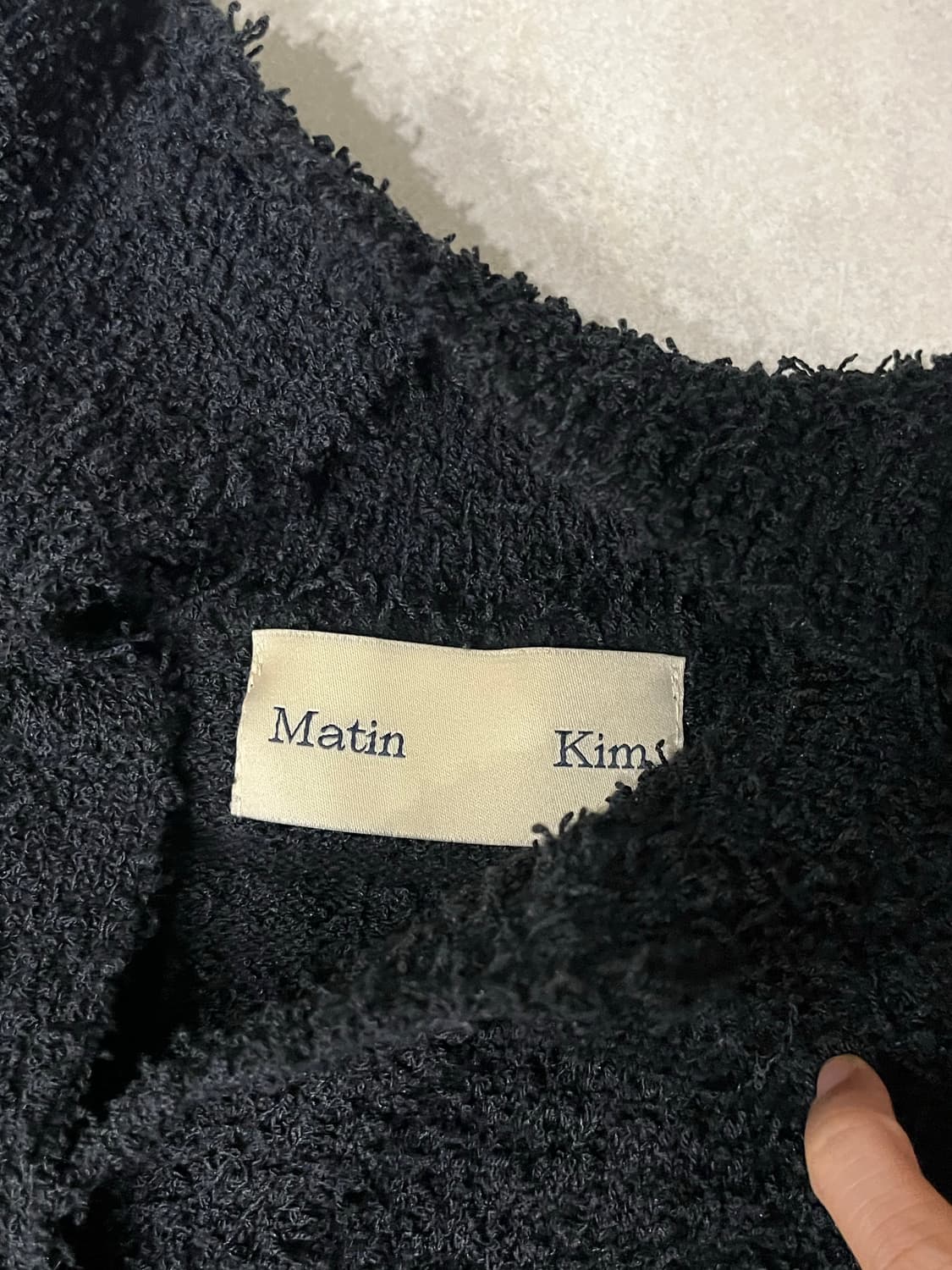 마뗑킴 카라 니트 원피스 블랙 상품이미지5