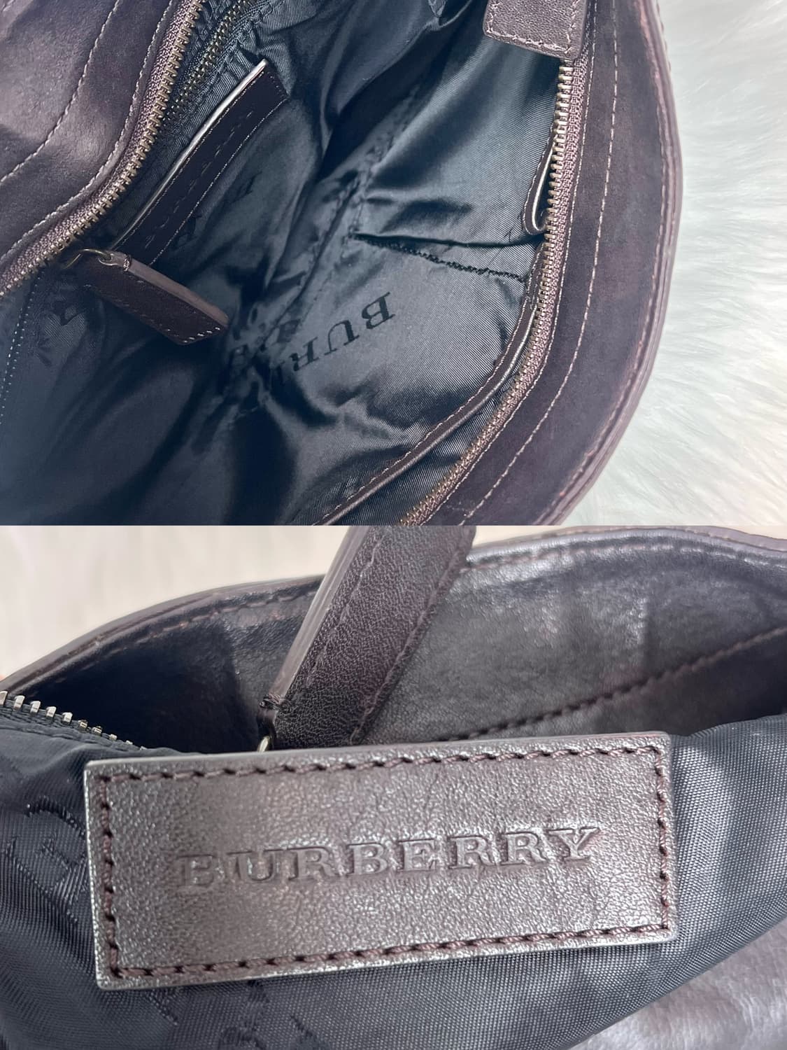 Burberry 버버리 다크 브라운 알버튼 소가죽 스터드 호보백 숄더백 상품이미지9
