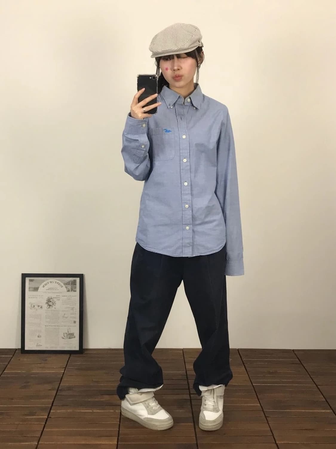 Hollister Light Blue Oxford Shirt 상품이미지1