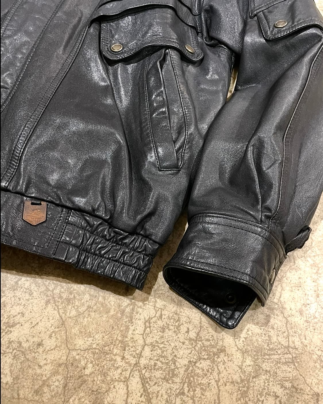 Jiudong 멀티 포켓 소가죽 레더 재킷(B5087) 상품이미지4