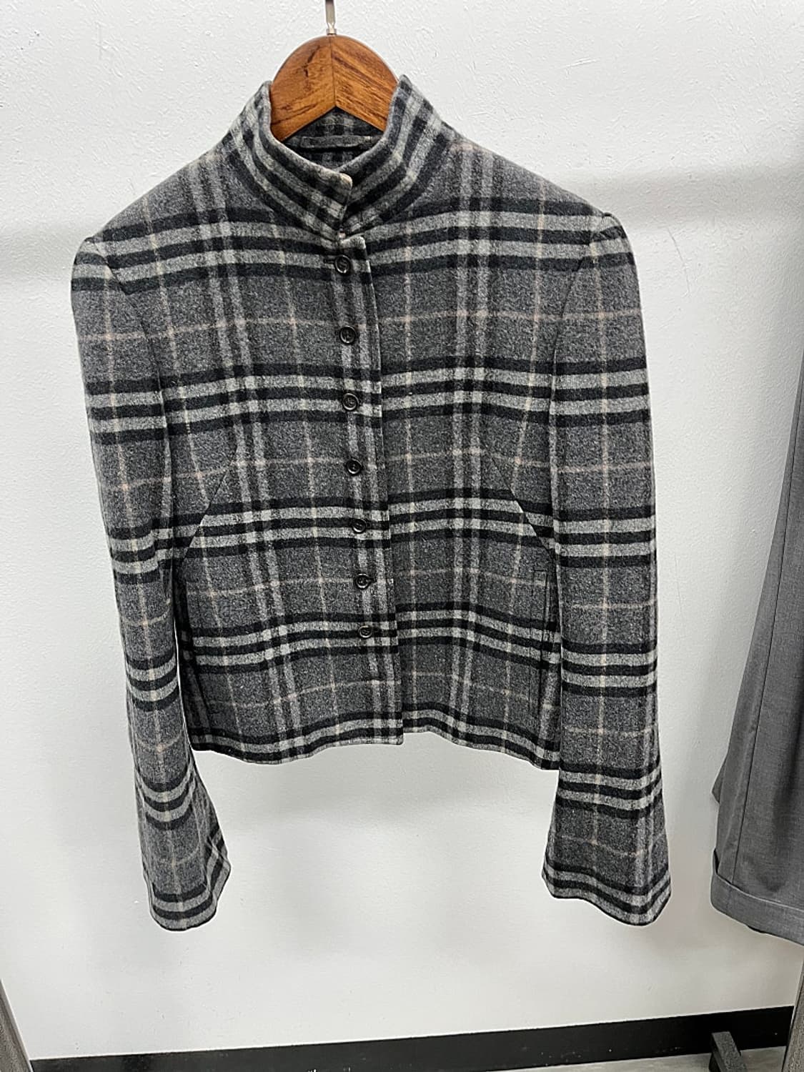 여) 버버리 체크 울자켓  상품이미지2