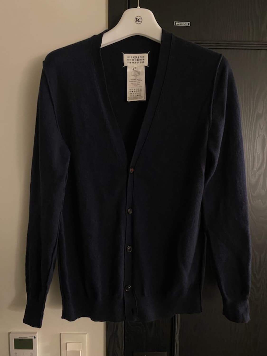 [L] 메종 마르지엘라 스티치 울 가디건 네이비 상품이미지1