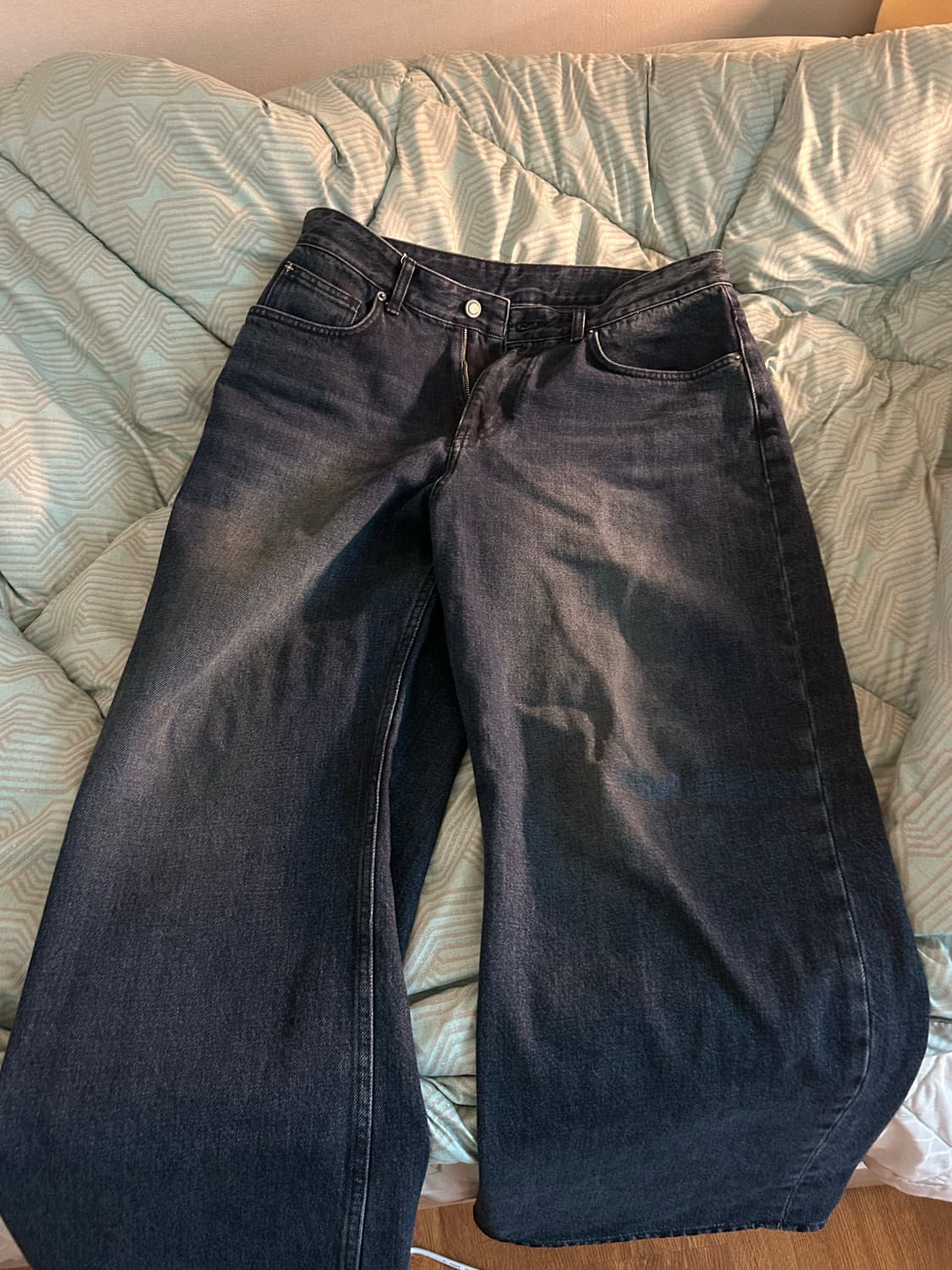 벨리에 트루 와이드 데님 팬츠 - 미드나잇 인디고 상품이미지3