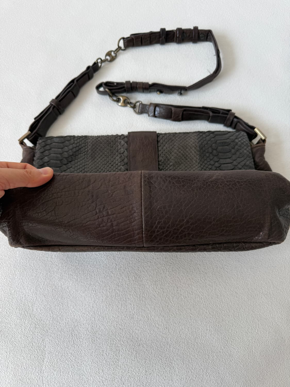 Pre owned 레더 크로스백 상품이미지5