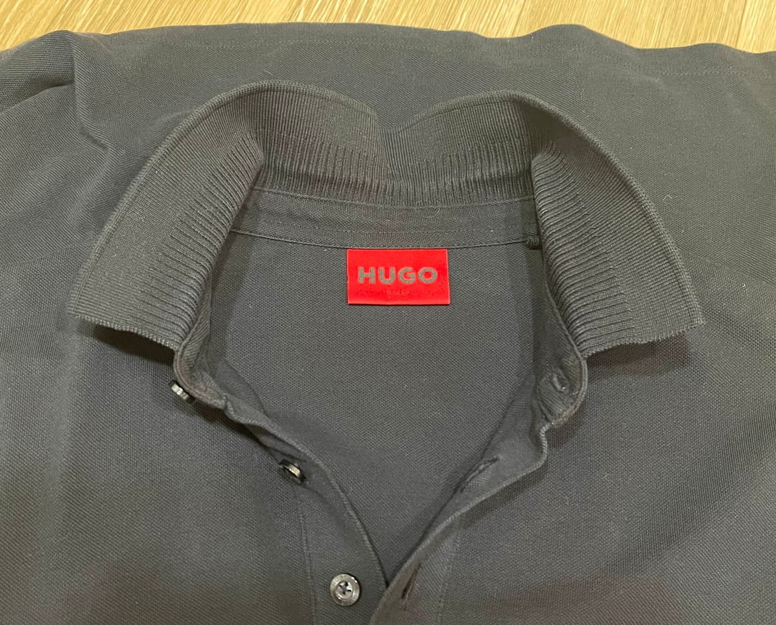 HUGO 휴고/레드 패치 슬림핏 피케 폴로 셔츠 (블랙) 상품이미지8