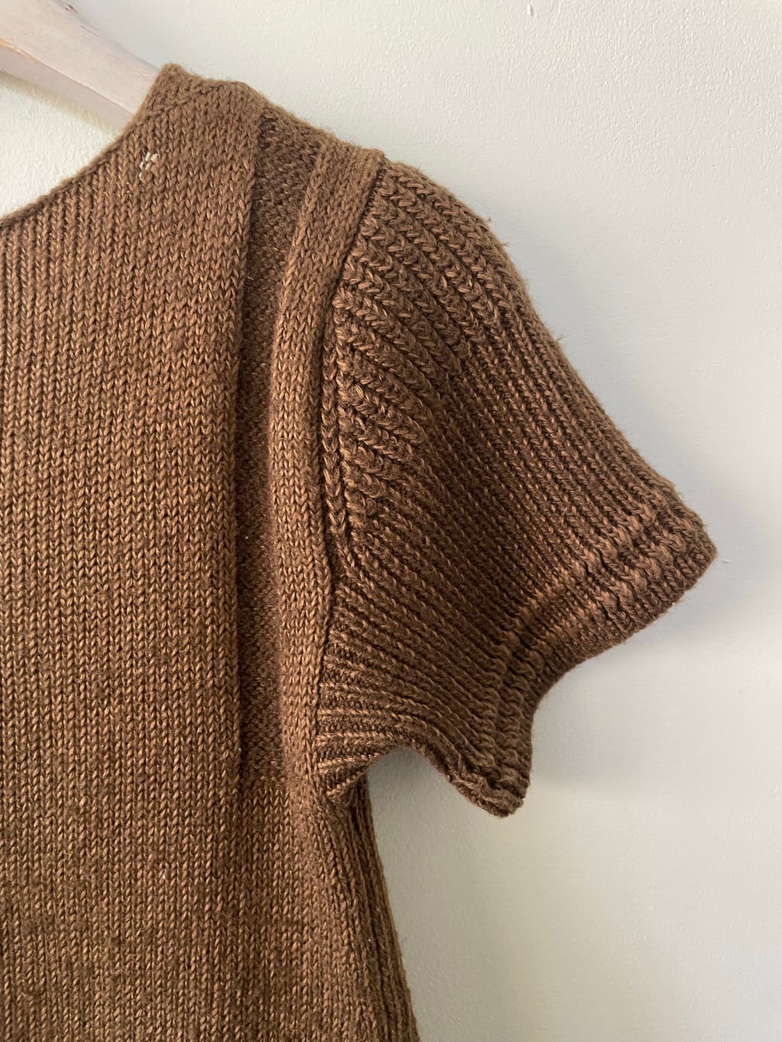 vintage wool blended short sleeve knit 상품이미지7