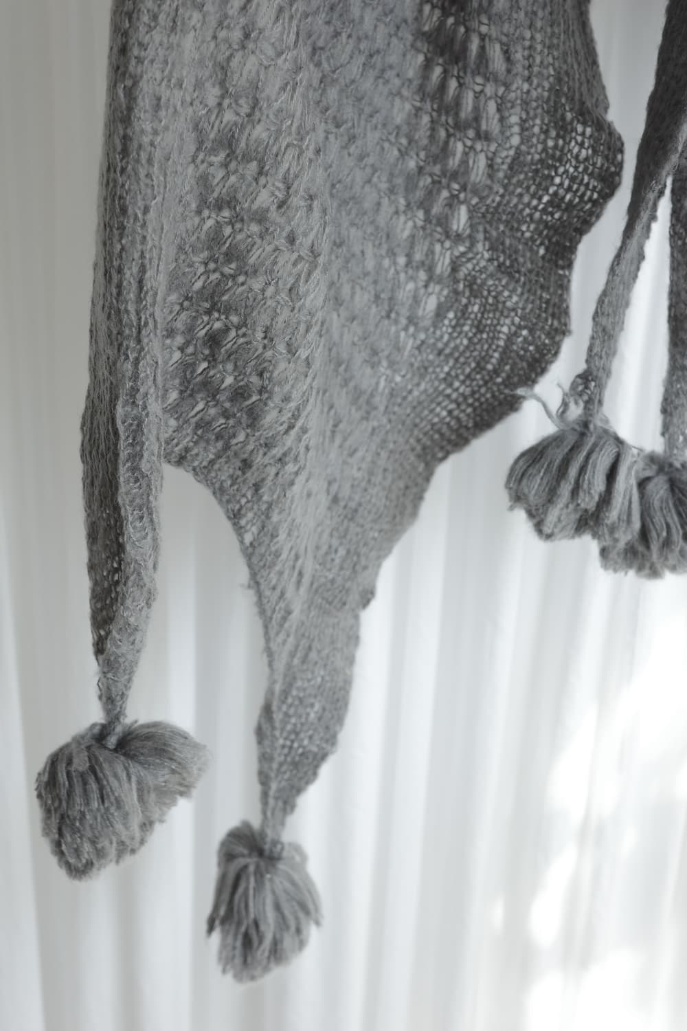 Pompom grey muffler 상품이미지3