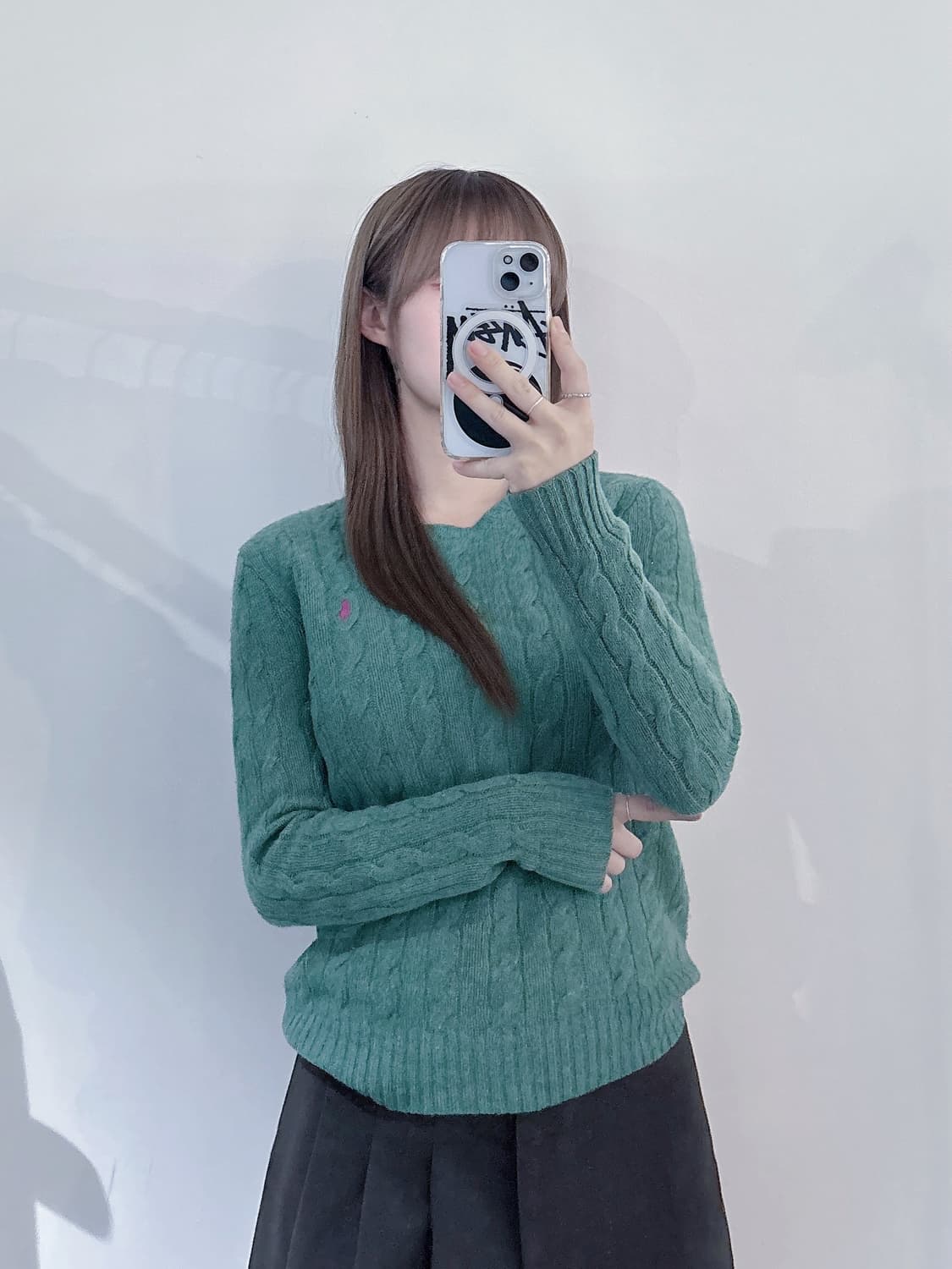 폴로랄프로렌 핑크포니 그린 케이블니트 상품이미지2