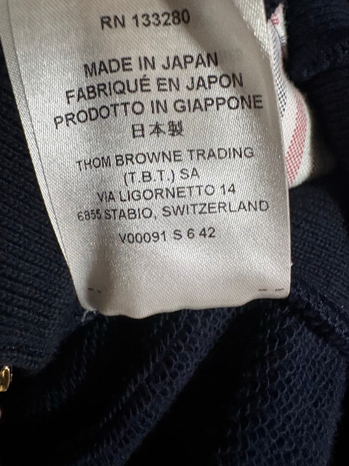 톰브라운 사선완장 후드집업 네이비 새상품급 상품이미지5