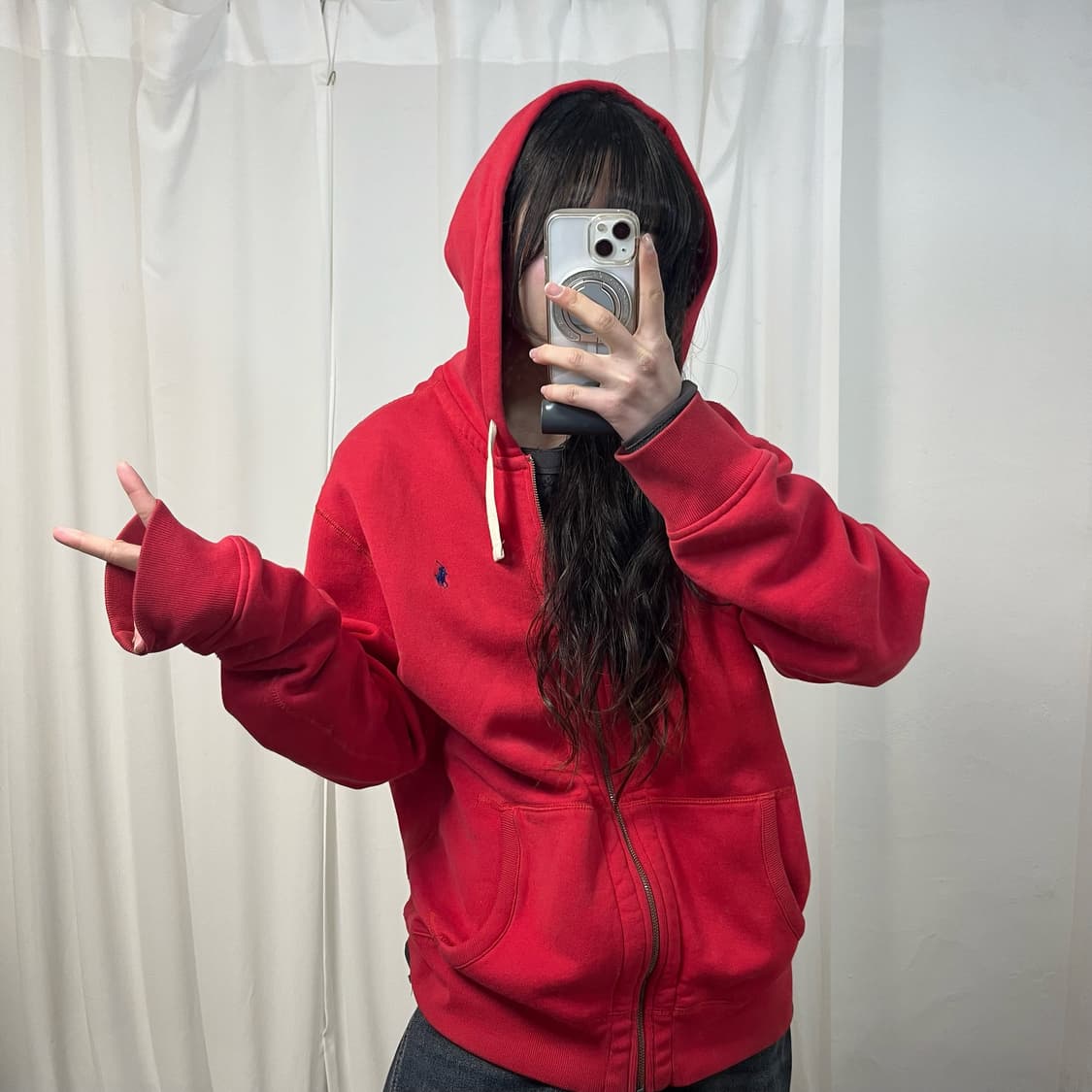 Polo Red Thermal Hoodie Zip up 상품이미지2