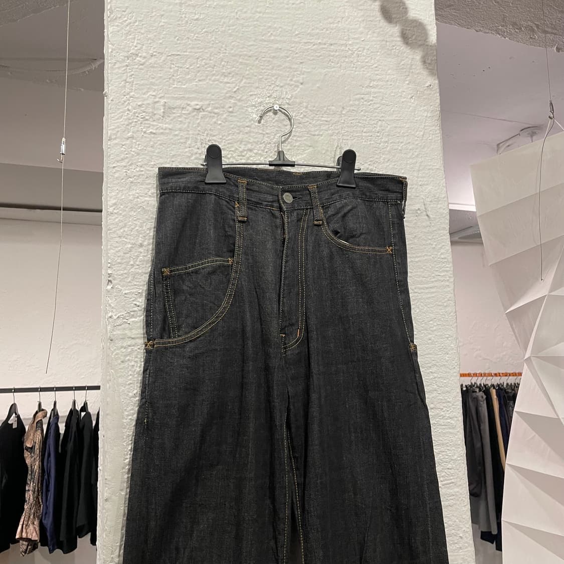 요지 야마모토 비대칭 데님팬츠 상품이미지3