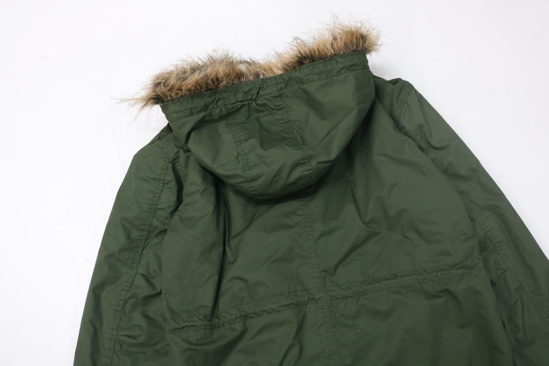 BACK NUMBER 백넘버 빈티지 후드 퍼 밀리터리 개파카 L 상품이미지8