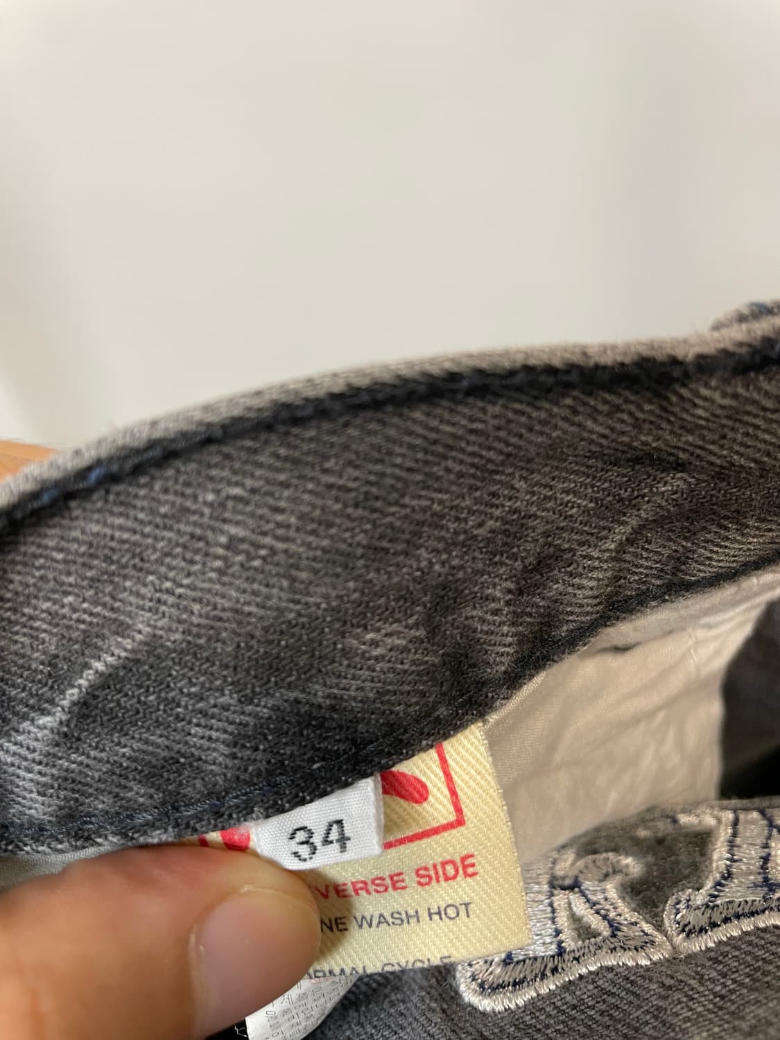 (34) Evisu 에비수 힙합 그레이 흑청 데님팬츠 상품이미지7