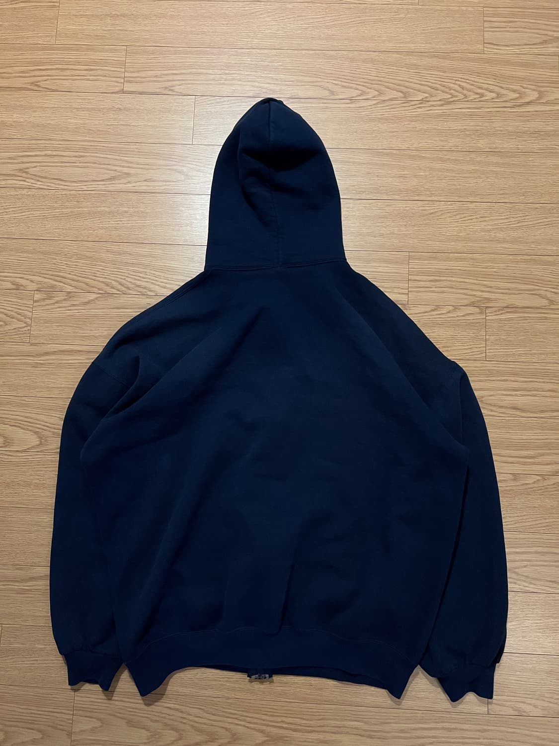 90s U.S.A 러셀 빈티지 후드집업 네이비 XXL 상품이미지4