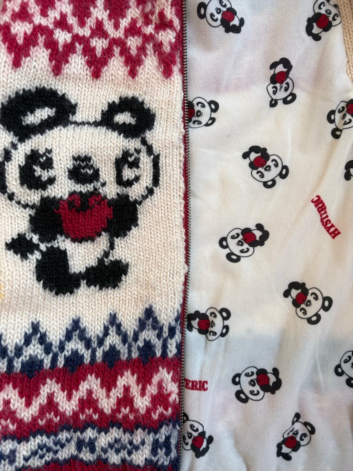 Hysteric Glamour 판다 자카드 후드 니트 베스트 상품이미지6