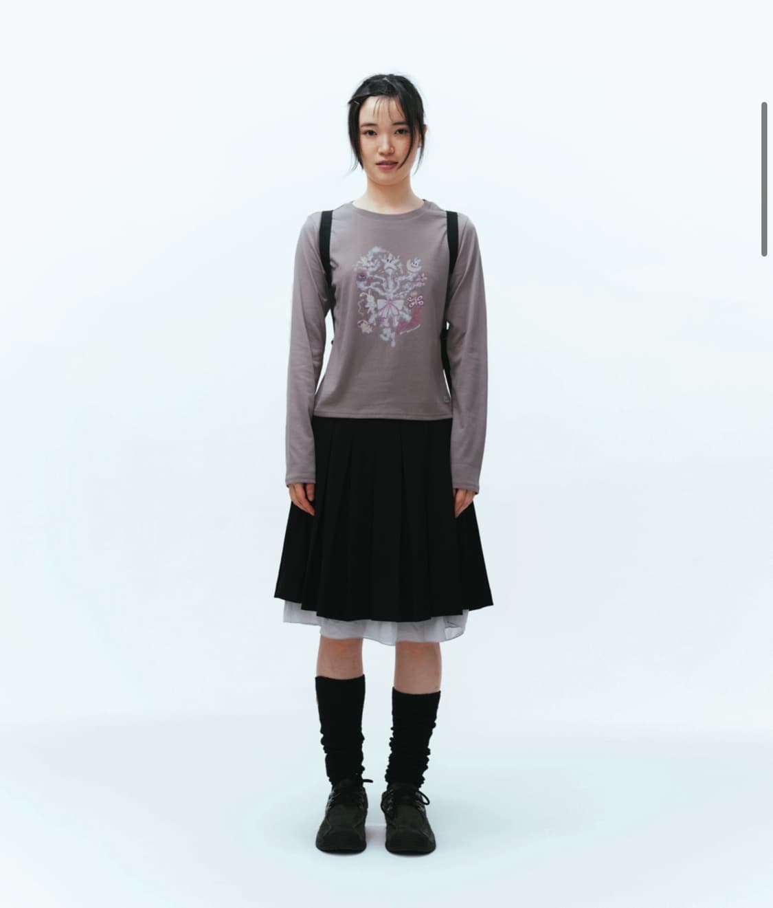 코이세이오 더블 플리츠 스커트 1사이즈 상품이미지1