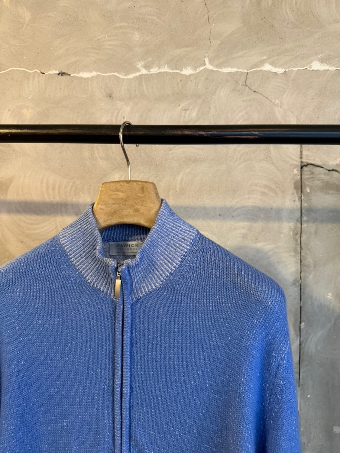 HAWICK 스코티쉬 캐시미어 짚업 니트 105 상품이미지5