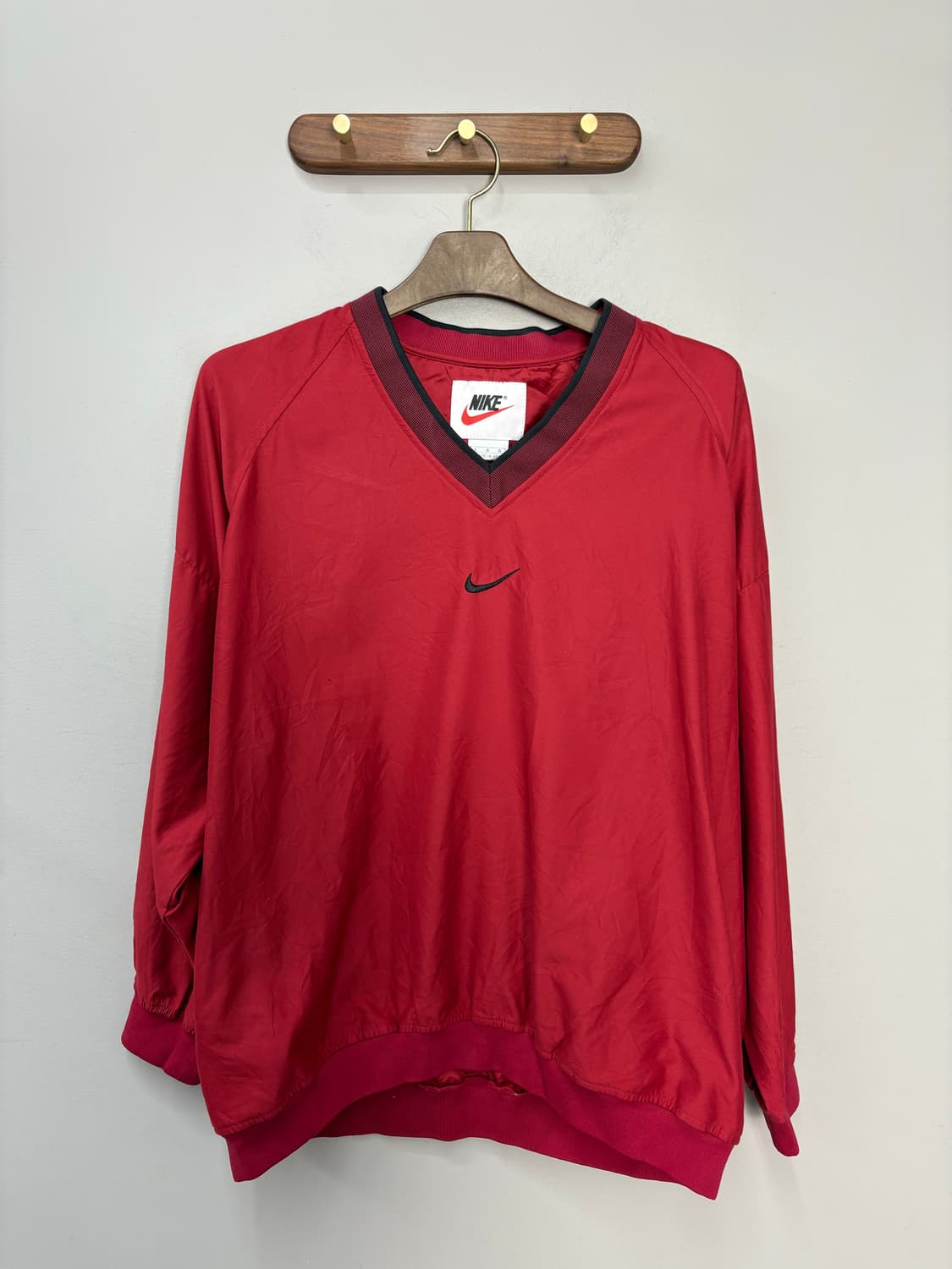 나이키 90s 올드스쿨 레드 브이넥 우븐 웜업 A3221 상품이미지2