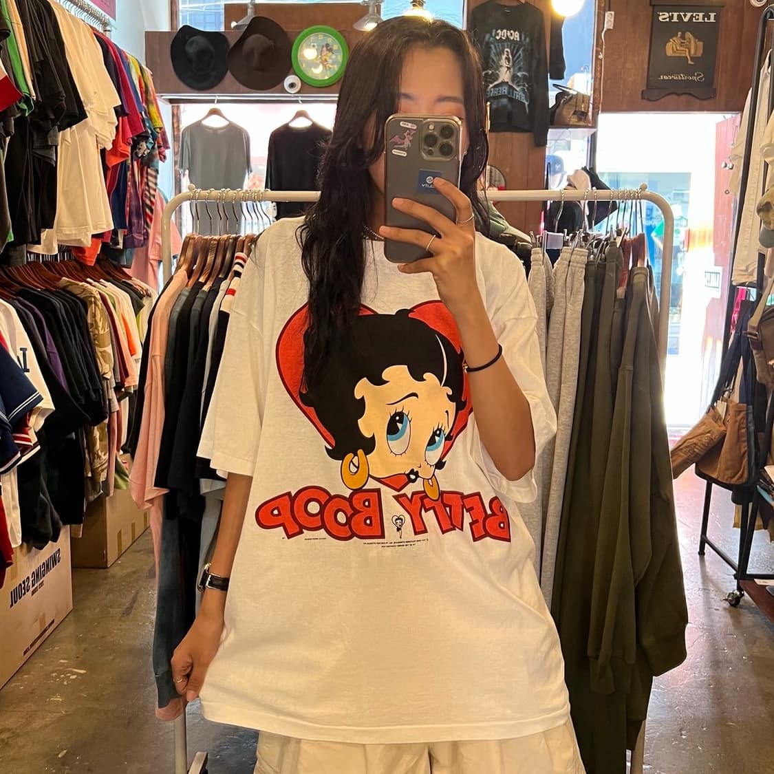 Betty boop print T-shirt 상품이미지6