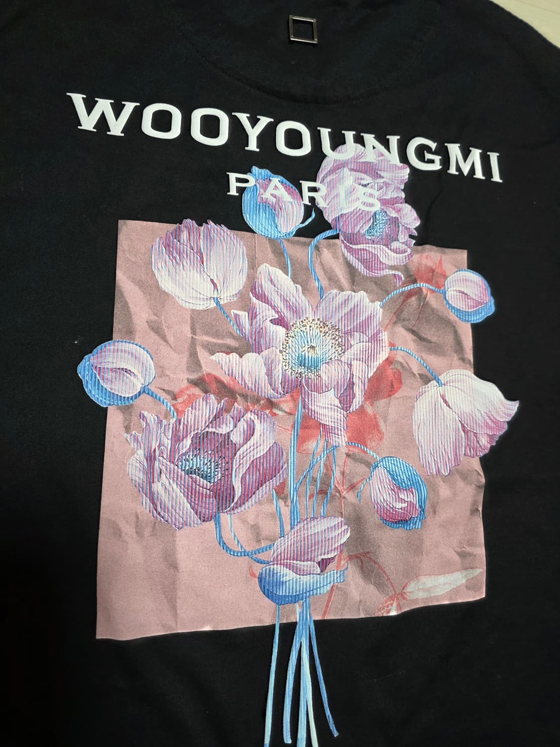 24ss 우영미 3D 코랄 플라워 반팔티 블랙 상품이미지2