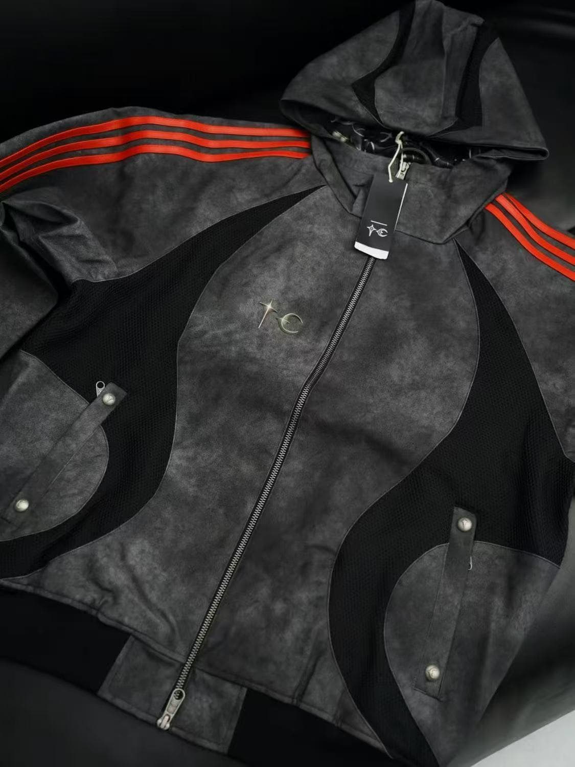 아디다스 x 떠그 클럽 팀가이스트 스웨트 후드 집업 나이트 인디고 L 상품이미지1