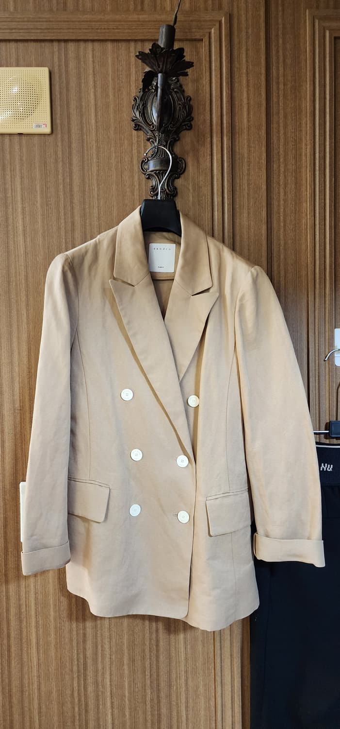 산드로 더블 베이지 자켓 55-66 상품이미지7